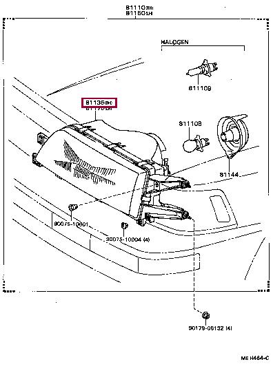 8113032161 Toyota Headlamp