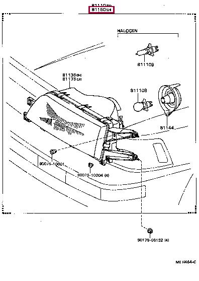 8115032181 Toyota Headlamp