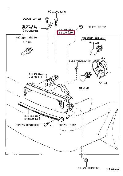 811601E120 Toyota Headlamp