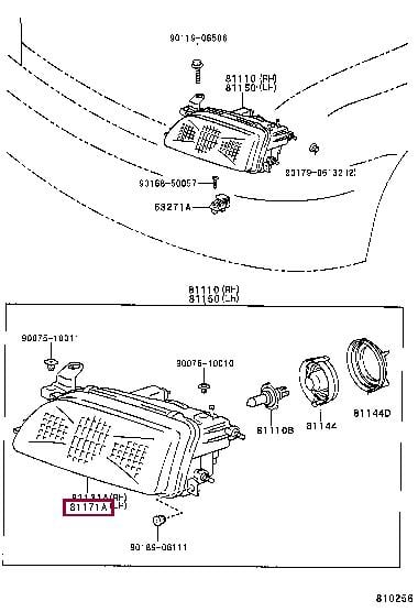 811701A531 Toyota Headlamp