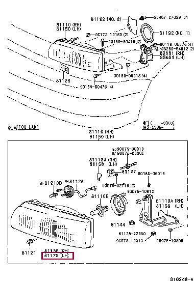 8117028362 Toyota Headlamp