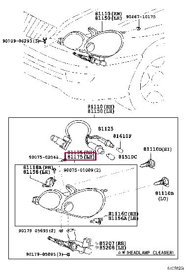 811703A640 Toyota Headlamp