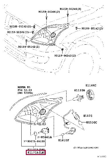 811706A030 Toyota Headlamp