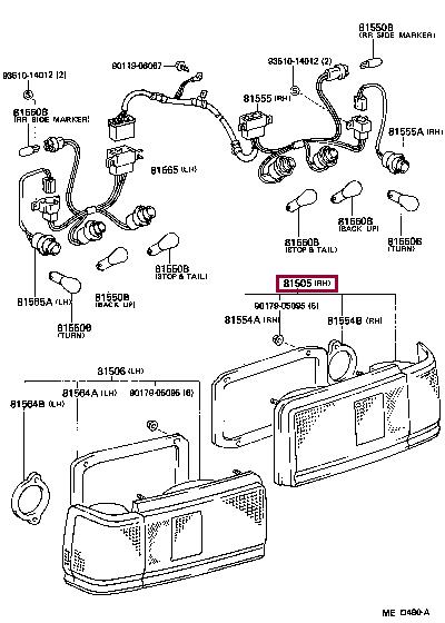 8150519735 Toyota Headlamp