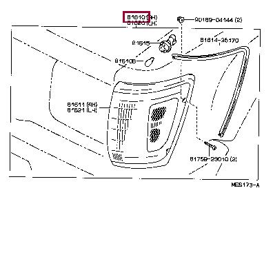 8161035181 Toyota LAMP ASSY,