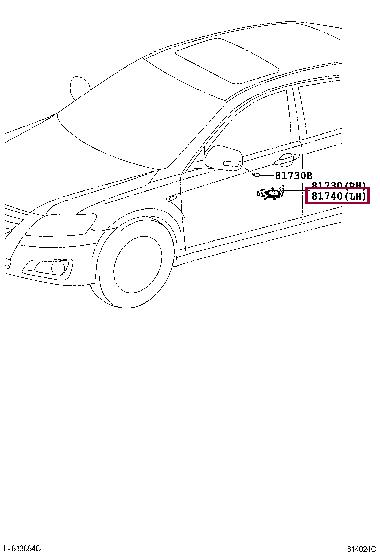 8174006050 Toyota LAMP ASSY, SIDE TURN