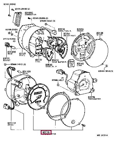 Toyota 83110-90A37 Speedometer 8311090A37