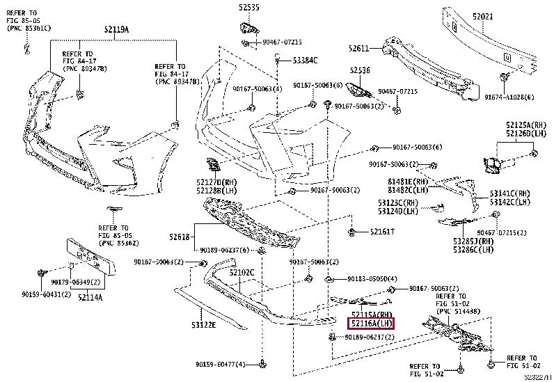 5211648100 Toyota Bracket bumper