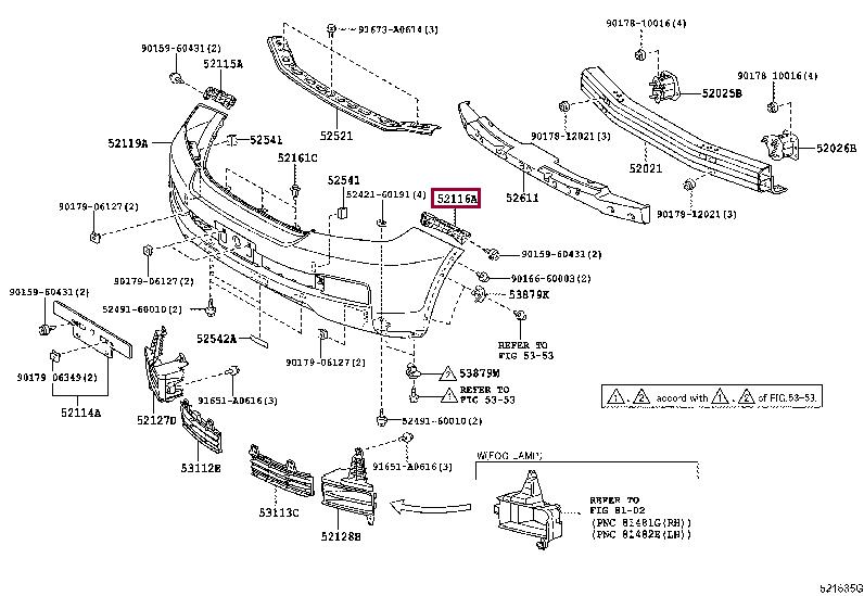 5211660250 Toyota Bracket bumper