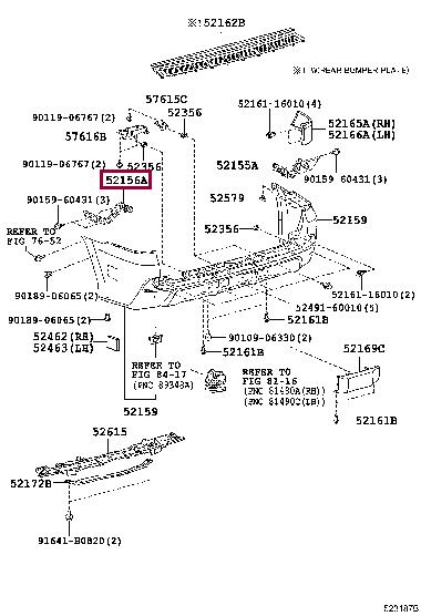 5215660120 Toyota Bracket bumper