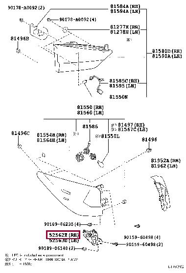 5256248020 Toyota Bracket bumper