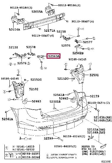 5256305071 Toyota Bracket bumper