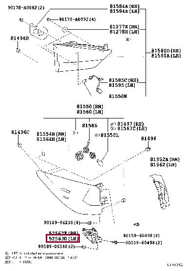 5256348020 Toyota Bracket bumper