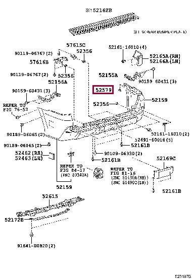 5257960010 Toyota Bracket bumper