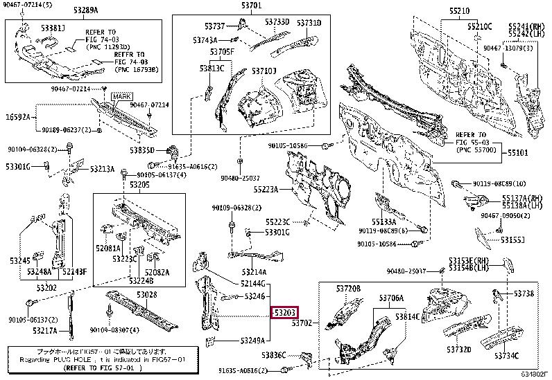 5320347901 Toyota Bracket bumper