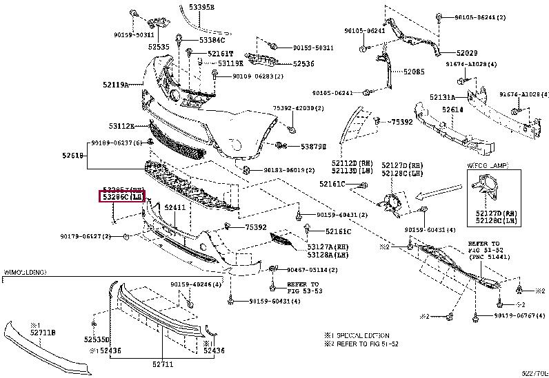 Toyota 53286-42100 Bumper cover 5328642100