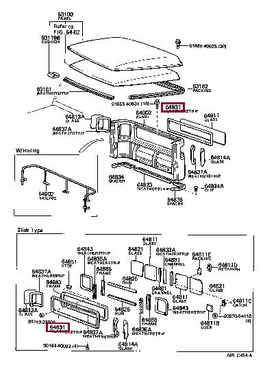 6483190332 Toyota Weatherstrip