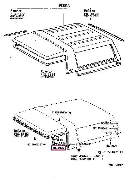 6588690K00 Toyota Weatherstrip
