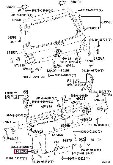 6612060021 Toyota Door hinge