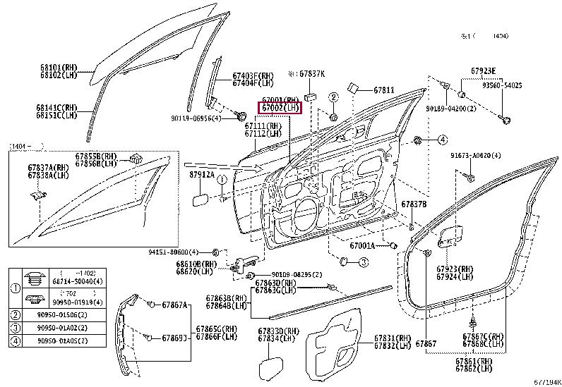 6700230A41 Toyota Door