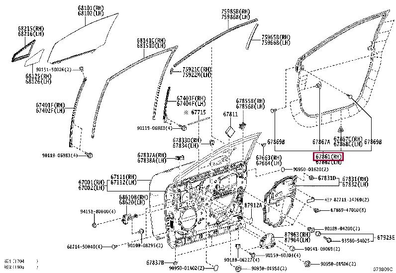6786148110 Toyota Door seal