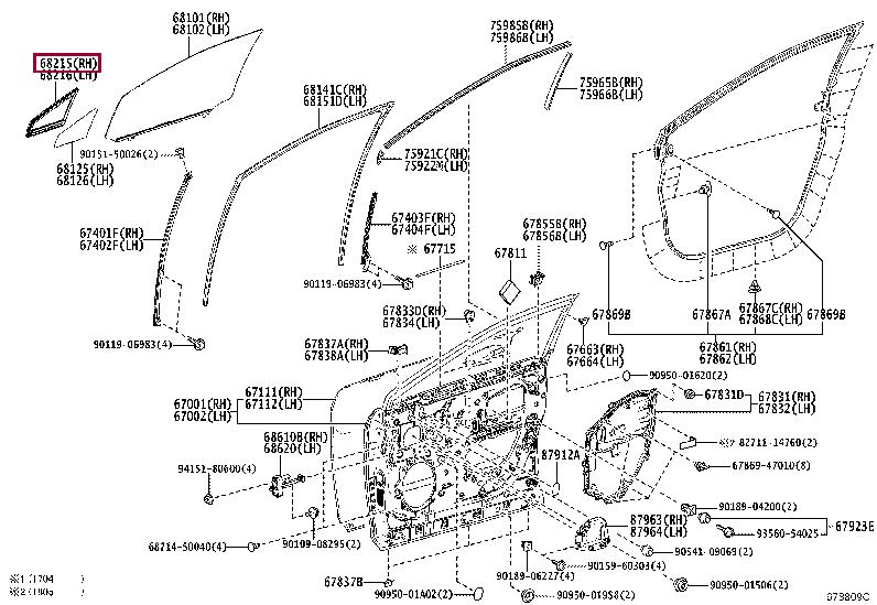 6821548030 Toyota Weatherstrip