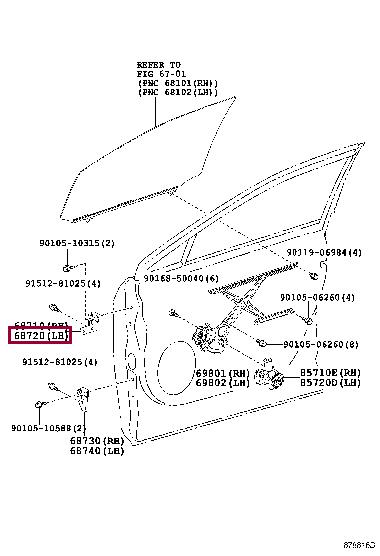 6872048010 Toyota Door hinge