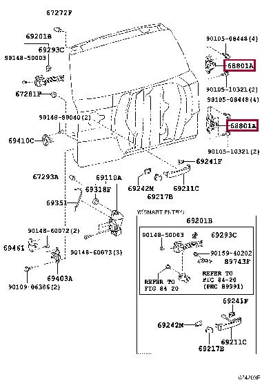6880142051 Toyota Door hinge