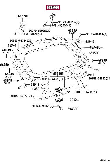 6881048191 Toyota Door hinge