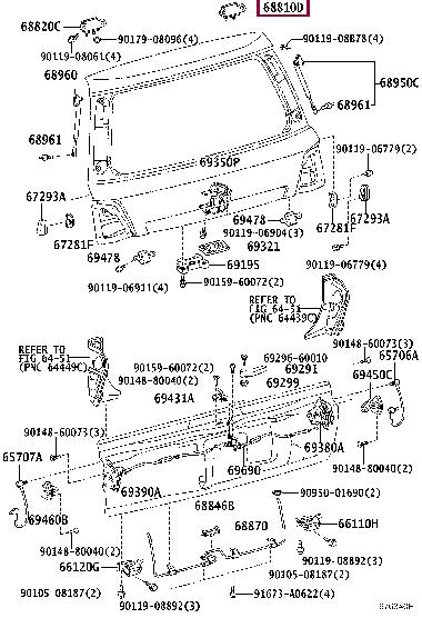 6881060021 Toyota Door hinge