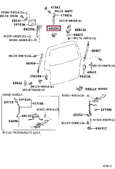 6882026011 Toyota Door hinge