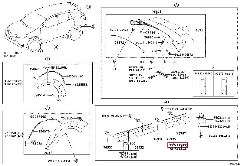 7507742020 Toyota Door trim