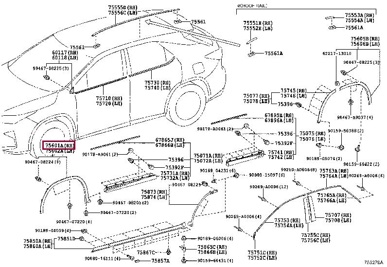 7560148040 Toyota Molding