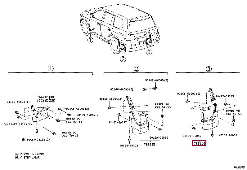 Mudflap Toyota 76625-60350