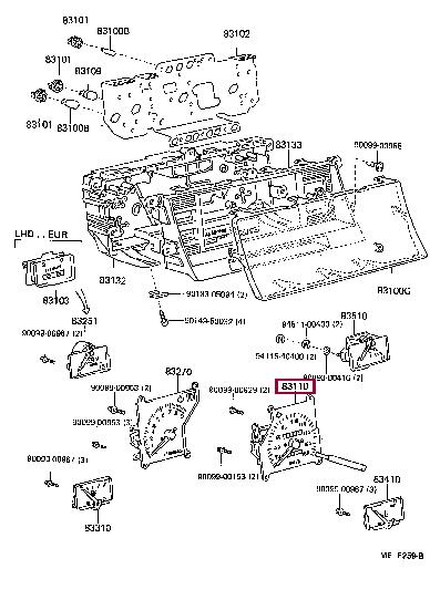 Toyota 83110-17051 Speedometer 8311017051