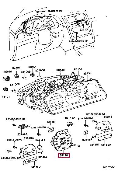 Toyota 83110-2D620 Speedometer 831102D620