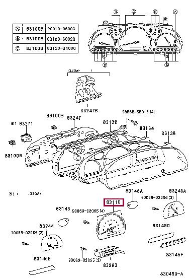 Toyota 83220-0C030 Speedometer 832200C030