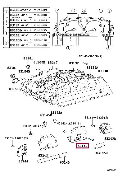 Toyota 8322035040 Speedometer 8322035040