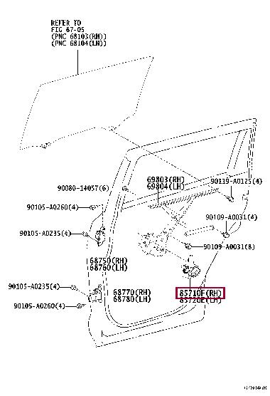 85710AE010 Toyota Window motor