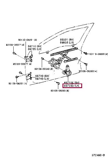 8572033140 Toyota Window motor