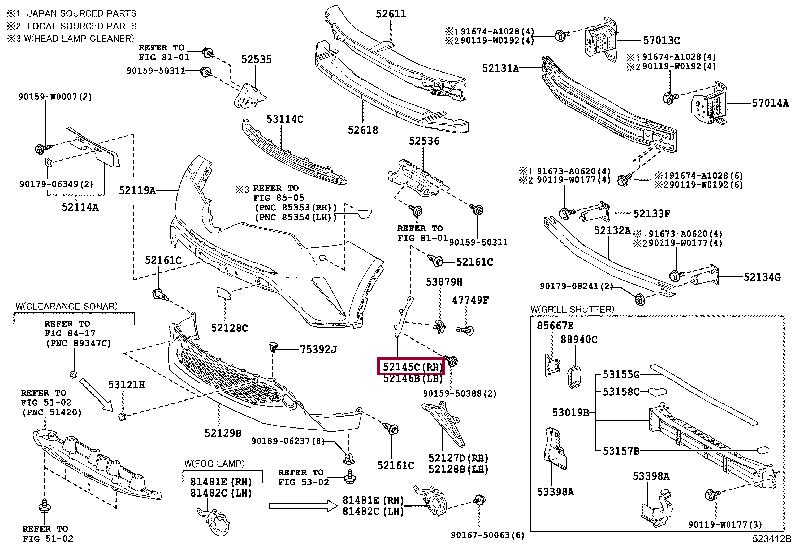 52145F4030 Toyota Bracket bumper