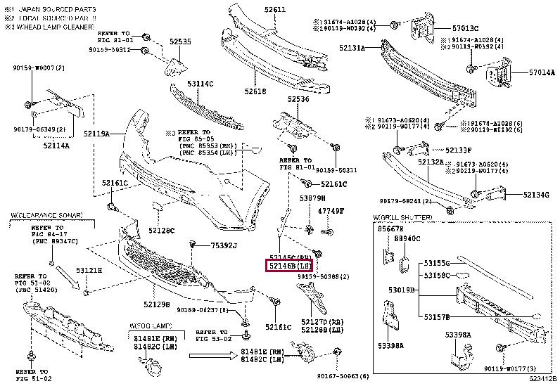 52146F4030 Toyota Bracket bumper