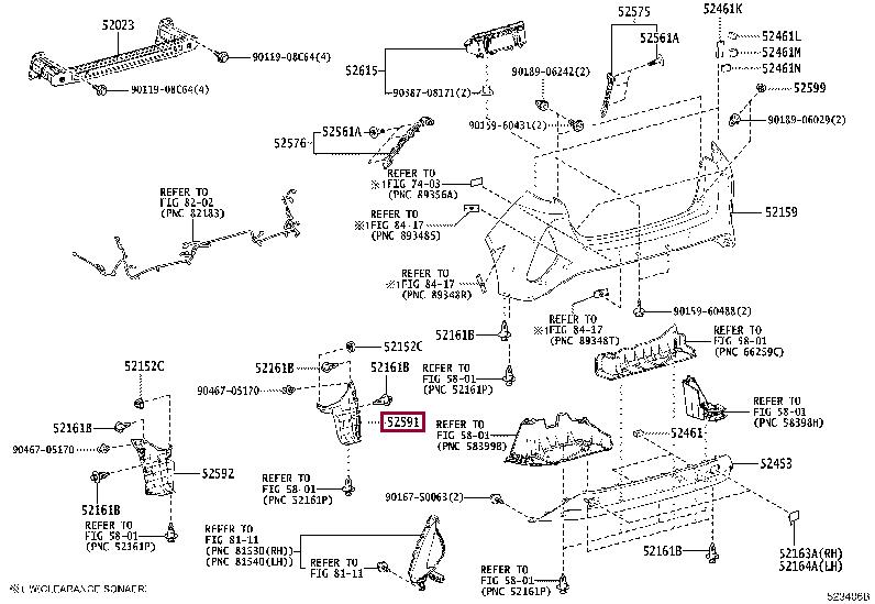5259147060 Toyota Bracket bumper