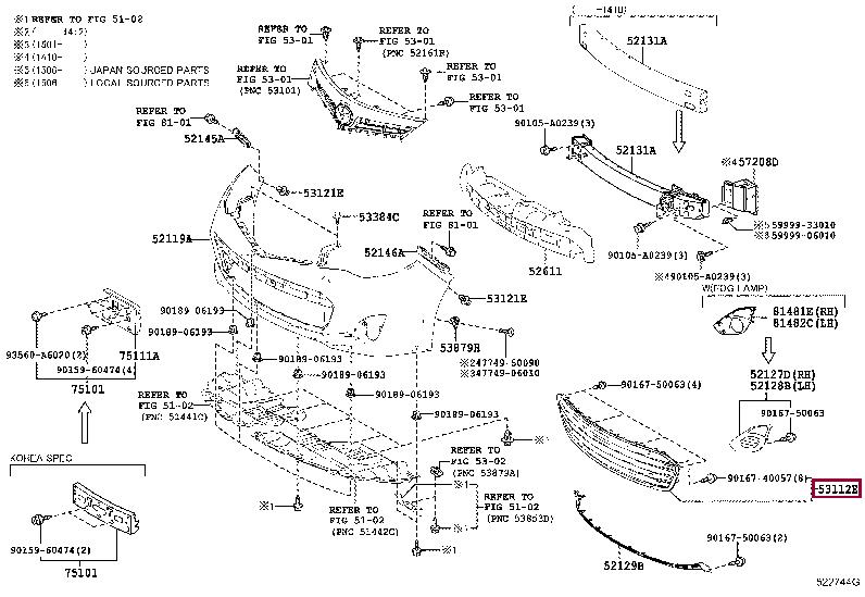 Buy Toyota 53102-07040 at a low price in United Arab Emirates!