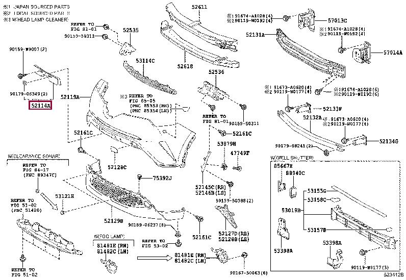 52114F4010 Toyota Bracket bumper