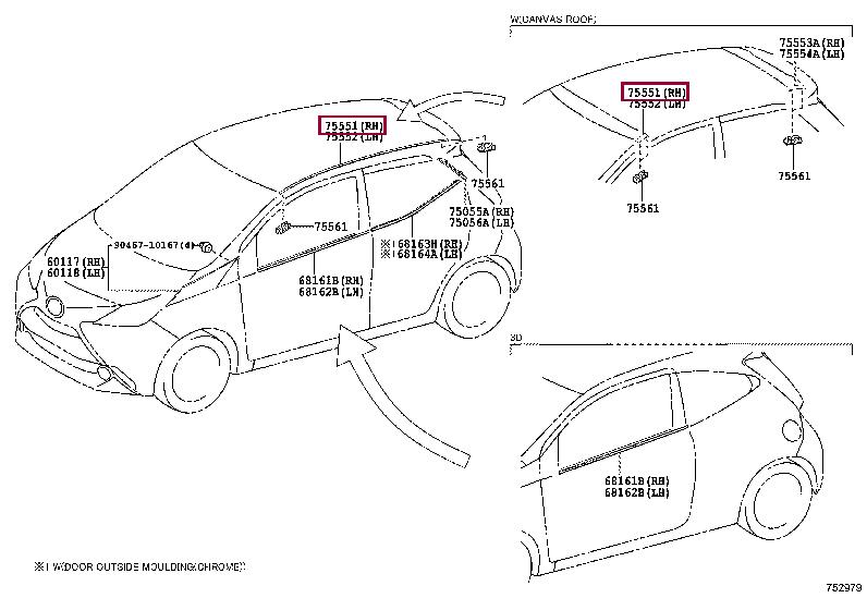 755510H031 Toyota Molding