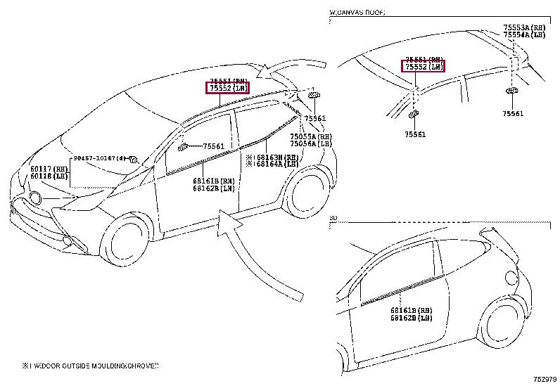 755520H031 Toyota Molding