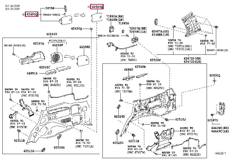 6260560030A1 Toyota Glove box lid