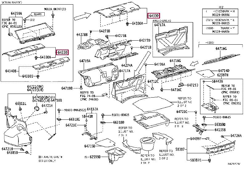 6433030C13C0 Toyota Roof lining