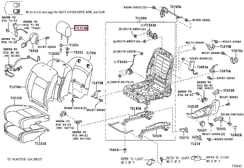 7191060C80C2 Toyota Headrest